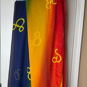 Disney Mickey Head Ombre scarf or sarong - blue purple green red yellow